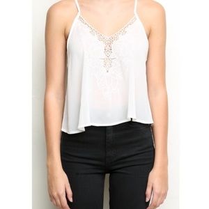 Brandy Melville Sheer Flower Tank